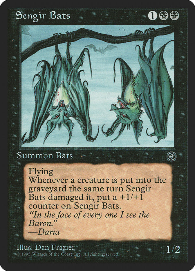 Sengir Bats (Daria Flavor Text) [Homelands] | Card Merchant Takapuna