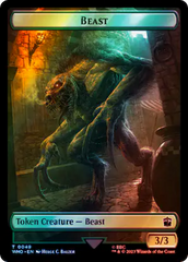 Copy // Beast Double-Sided Token (Surge Foil) [Doctor Who Tokens] | Card Merchant Takapuna