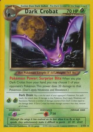 Dark Crobat (2/105) [Neo Destiny Unlimited] | Card Merchant Takapuna