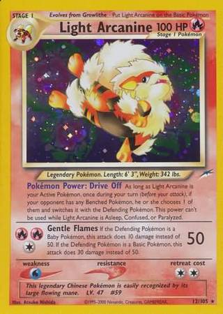 Light Arcanine (12/105) [Neo Destiny Unlimited] | Card Merchant Takapuna