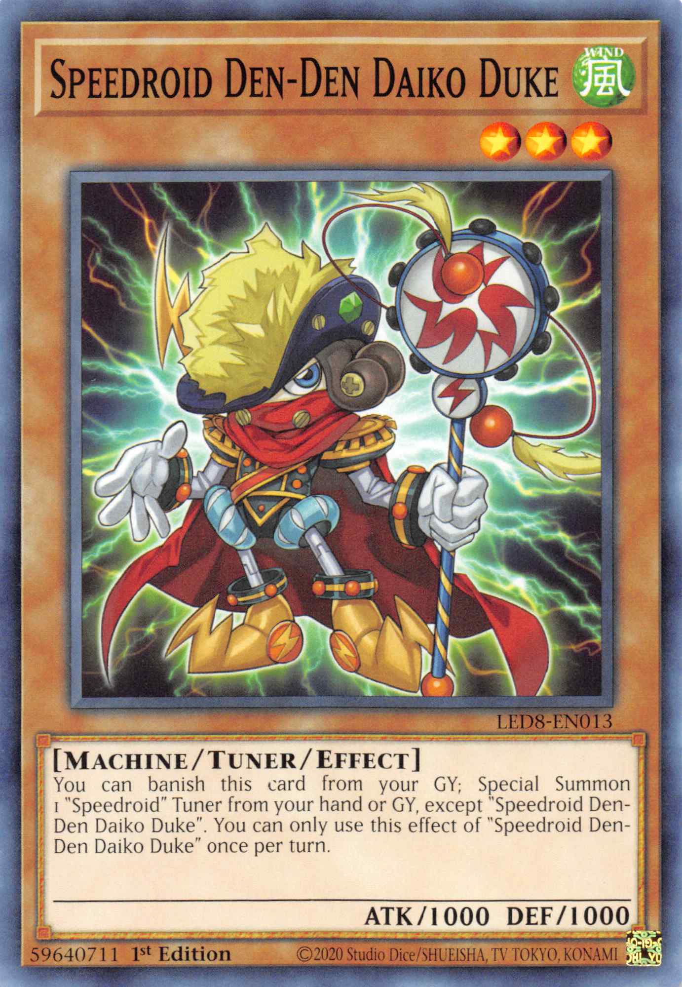 Speedroid Den-Den Daiko Duke [LED8-EN013] Common | Card Merchant Takapuna