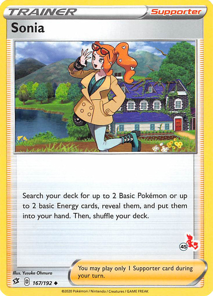 Sonia (167/192) (Cinderace Stamp #45) [Battle Academy 2022] | Card Merchant Takapuna