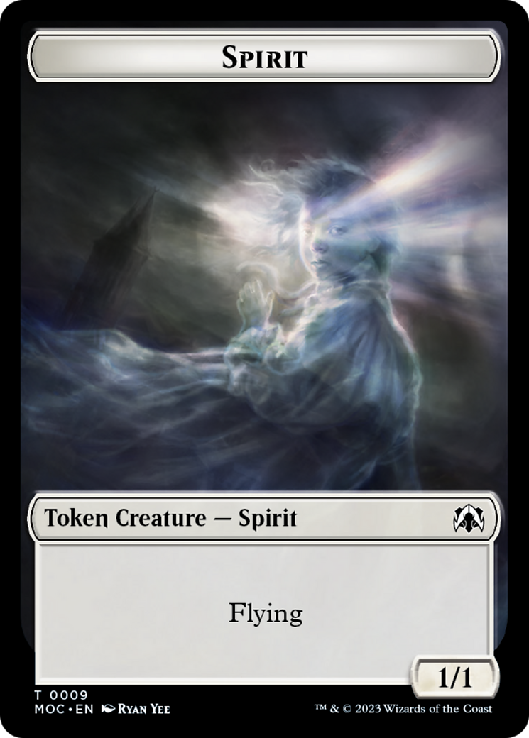 Spirit (9) // Spirit (13) Double-Sided Token [March of the Machine Commander Tokens] | Card Merchant Takapuna