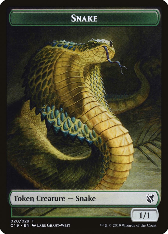 Snake Token [Commander 2019 Tokens] | Card Merchant Takapuna