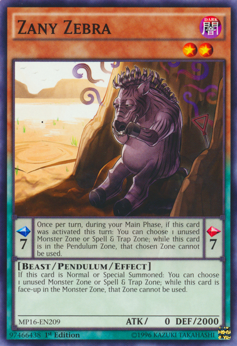 Zany Zebra [MP16-EN209] Common | Card Merchant Takapuna