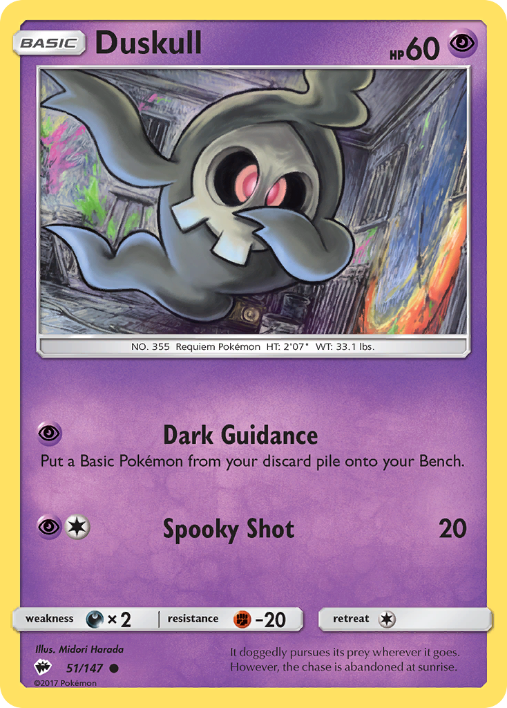 Duskull (51/147) [Sun & Moon: Burning Shadows] | Card Merchant Takapuna