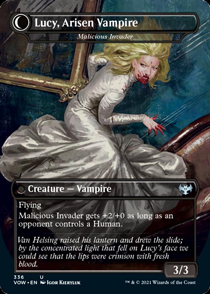 Innocent Traveler // Malicious Invader - Lucy Westenra // Lucy, Arisen Vampire [Innistrad: Crimson Vow] | Card Merchant Takapuna