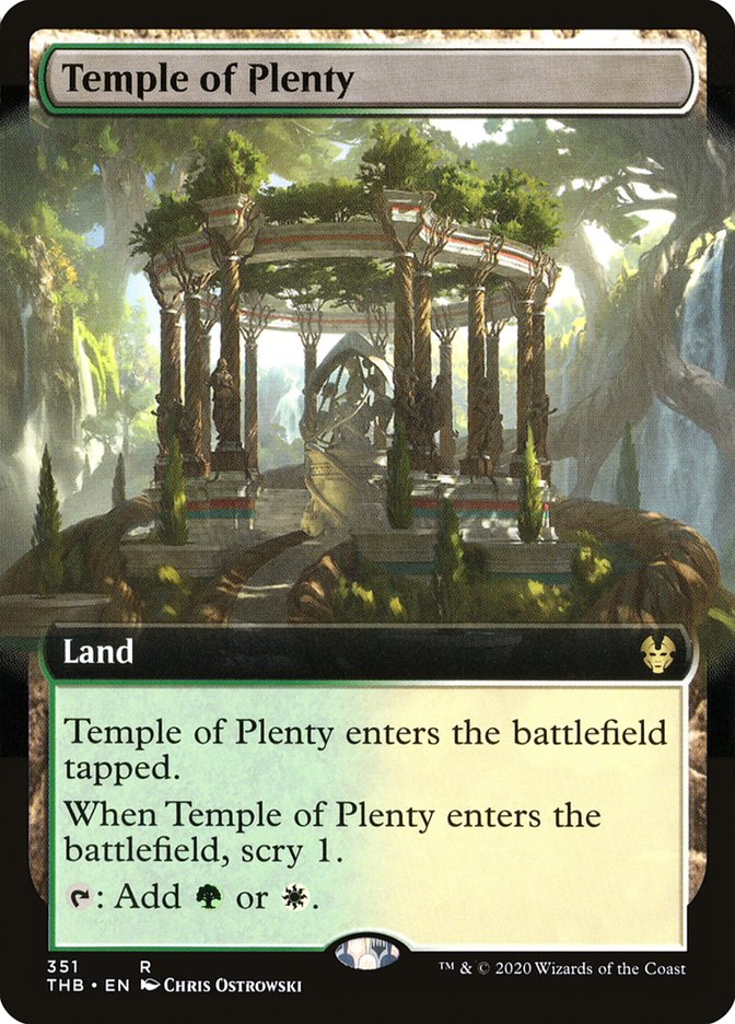 Temple of Plenty (Extended Art) [Theros Beyond Death] | Card Merchant Takapuna