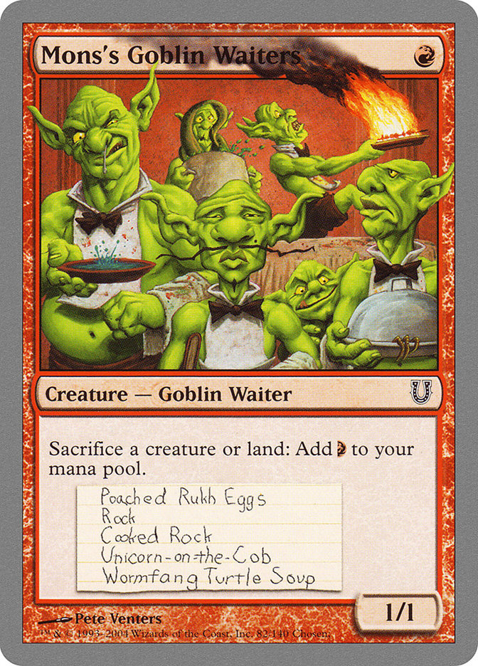 Mons's Goblin Waiters [Unhinged] | Card Merchant Takapuna