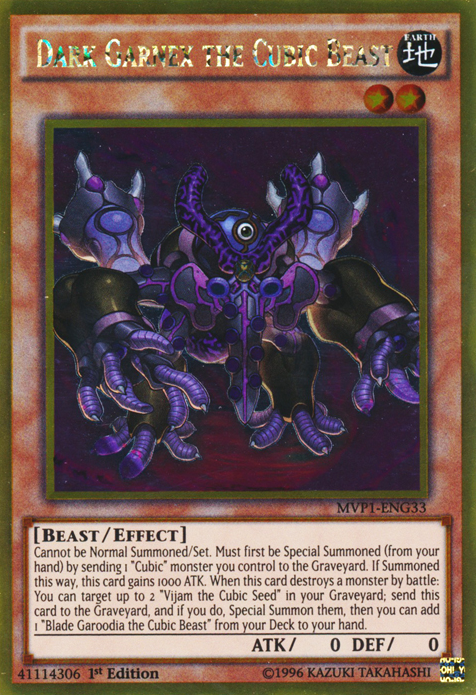 Dark Garnex the Cubic Beast [MVP1-ENG33] Gold Rare | Card Merchant Takapuna