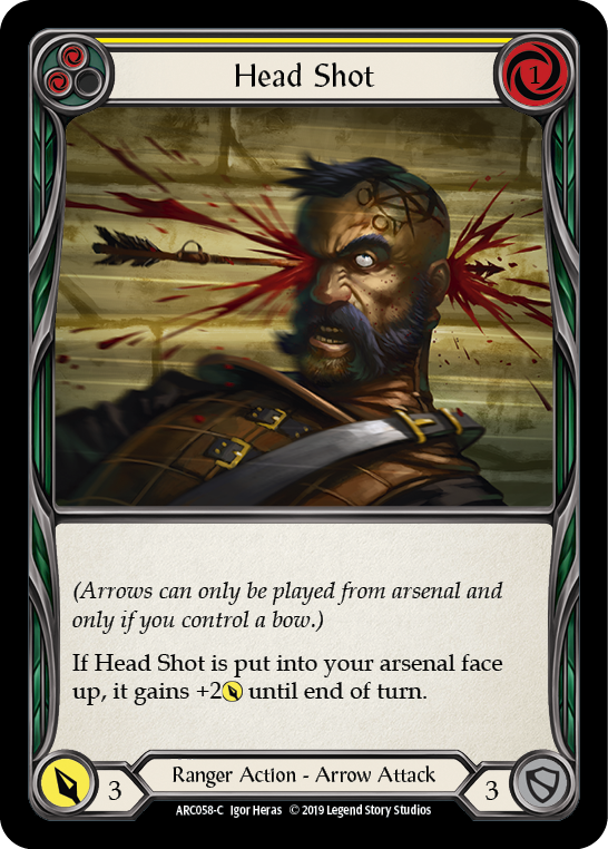 Head Shot (Yellow) [ARC058-C] (Arcane Rising)  1st Edition Normal | Card Merchant Takapuna