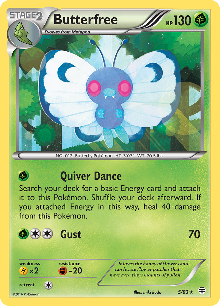 Butterfree (5/83) [XY: Generations] | Card Merchant Takapuna