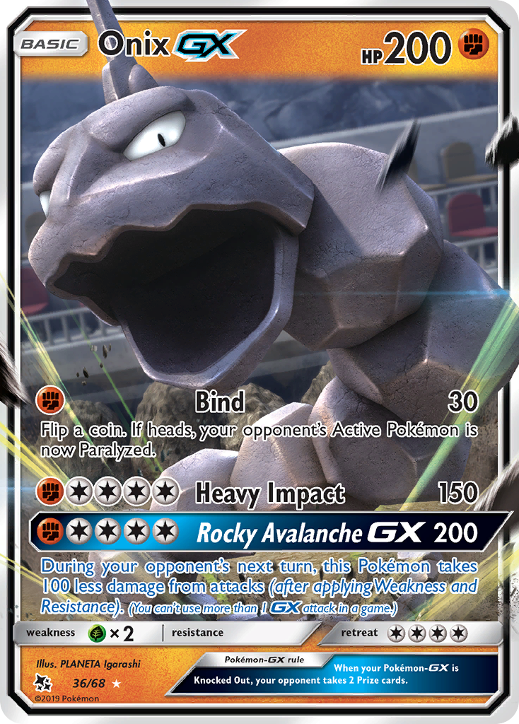 Onix GX (36/68) [Sun & Moon: Hidden Fates] | Card Merchant Takapuna