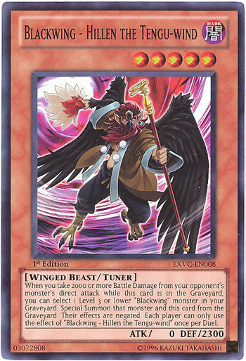 Blackwing - Hillen the Tengu-wind [EXVC-EN008] Super Rare | Card Merchant Takapuna