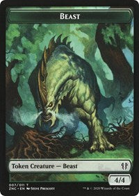 Beast // Saproling Double-Sided Token [Zendikar Rising Commander Tokens] | Card Merchant Takapuna