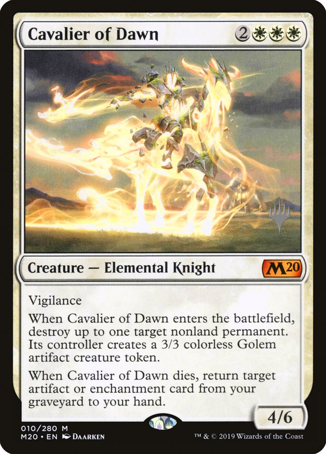 Cavalier of Dawn (Promo Pack) [Core Set 2020 Promos] | Card Merchant Takapuna