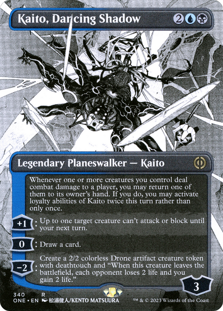 Kaito, Dancing Shadow (Borderless Manga) [Phyrexia: All Will Be One] | Card Merchant Takapuna