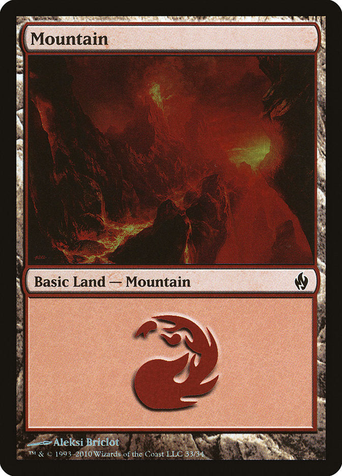 Mountain (33) [Premium Deck Series: Fire and Lightning] | Card Merchant Takapuna