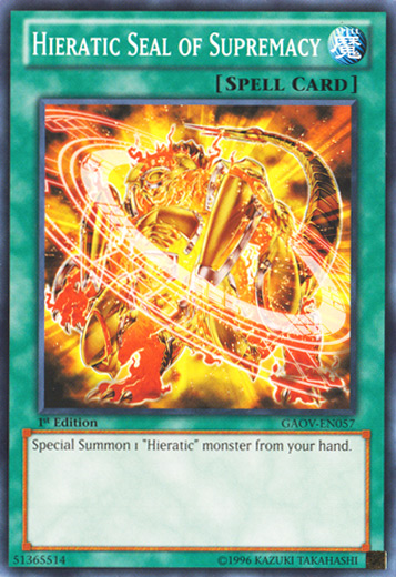 Hieratic Seal of Supremacy [GAOV-EN057] Common | Card Merchant Takapuna