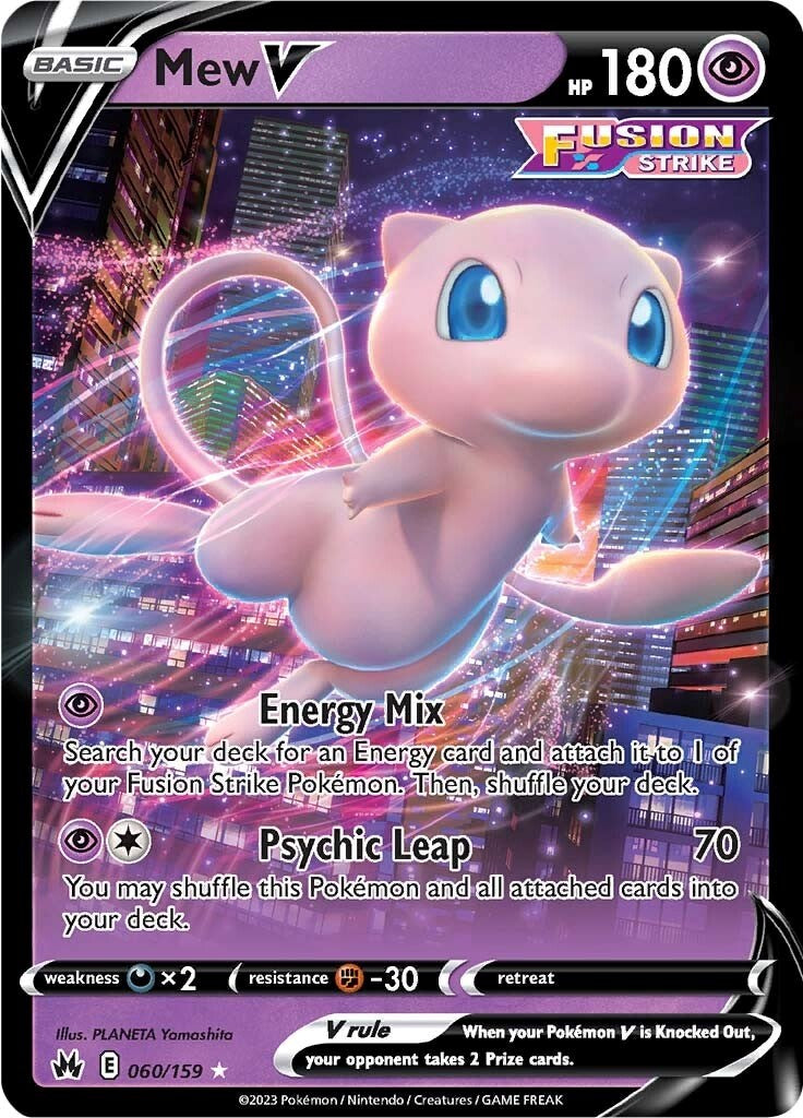 Mew V (060/159) [Sword & Shield: Crown Zenith] | Card Merchant Takapuna