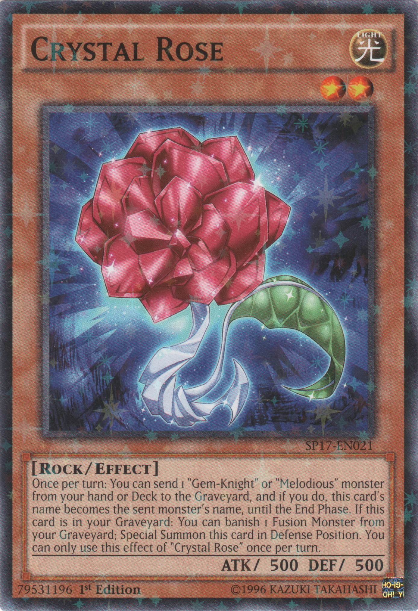 Crystal Rose [SP17-EN021] Starfoil Rare | Card Merchant Takapuna