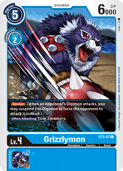 Grizzlymon [ST2-07] [Starter Deck: Cocytus Blue] | Card Merchant Takapuna