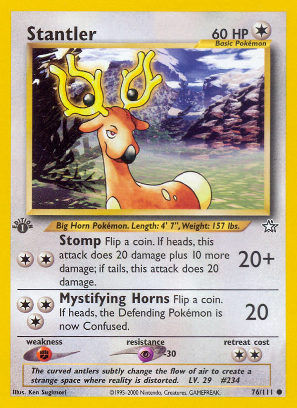 Stantler (76/111) [Neo Genesis 1st Edition] | Card Merchant Takapuna