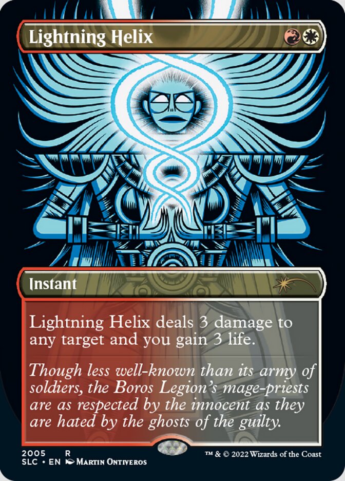 Lightning Helix (Borderless) [Secret Lair 30th Anniversary Countdown Kit] | Card Merchant Takapuna