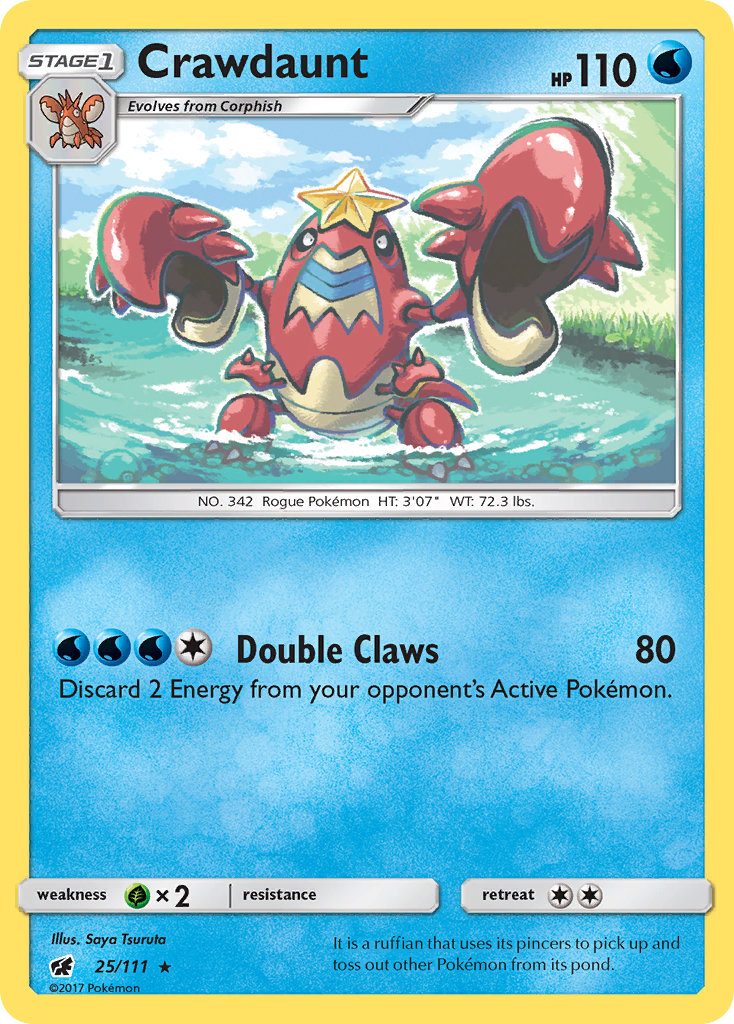 Crawdaunt (25/111) [Sun & Moon: Crimson Invasion] | Card Merchant Takapuna