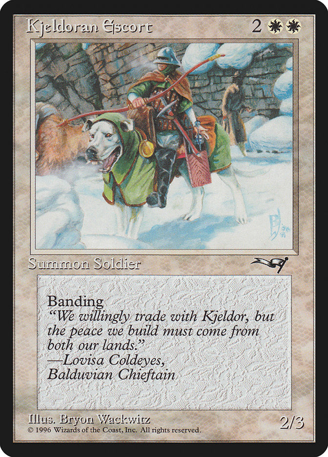 Kjeldoran Escort (Wall Background) [Alliances] | Card Merchant Takapuna