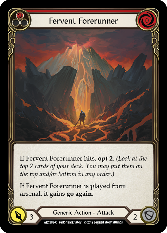 Fervent Forerunner (Red) [ARC182-C] (Arcane Rising)  1st Edition Normal | Card Merchant Takapuna