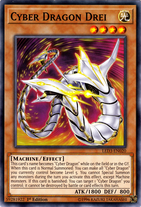 Cyber Dragon Drei [LED3-EN020] Common | Card Merchant Takapuna