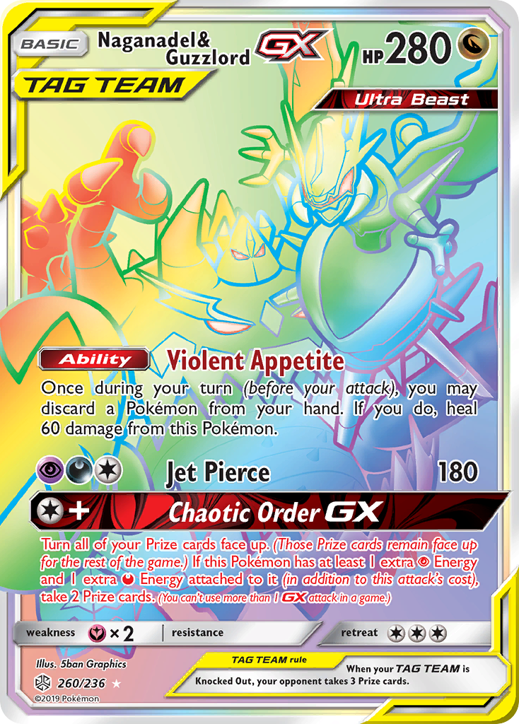 Naganadel & Guzzlord GX (260/236) [Sun & Moon: Cosmic Eclipse] | Card Merchant Takapuna