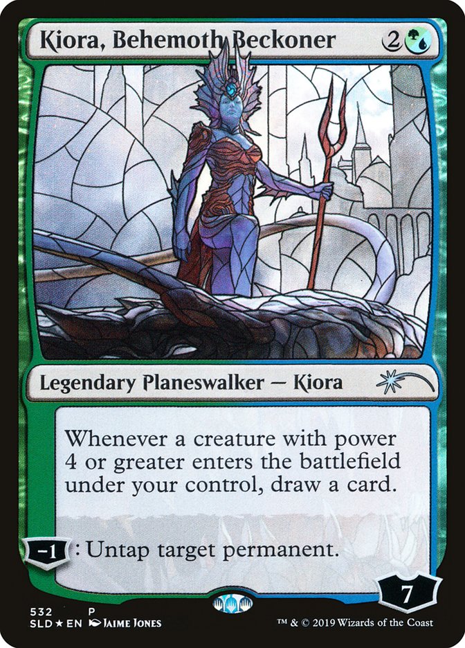 Kiora, Behemoth Beckoner (Stained Glass) [Secret Lair Drop Promos] | Card Merchant Takapuna