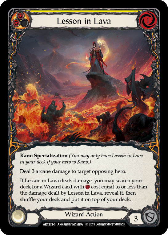 Lesson in Lava [ARC121-S] (Arcane Rising)  1st Edition Normal | Card Merchant Takapuna