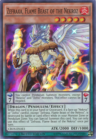 Zefraxa, Flame Beast of the Nekroz [CROS-ENAE1] Super Rare | Card Merchant Takapuna