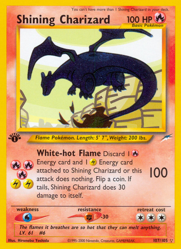 Shining Charizard (107/105) [Neo Destiny 1st Edition] | Card Merchant Takapuna