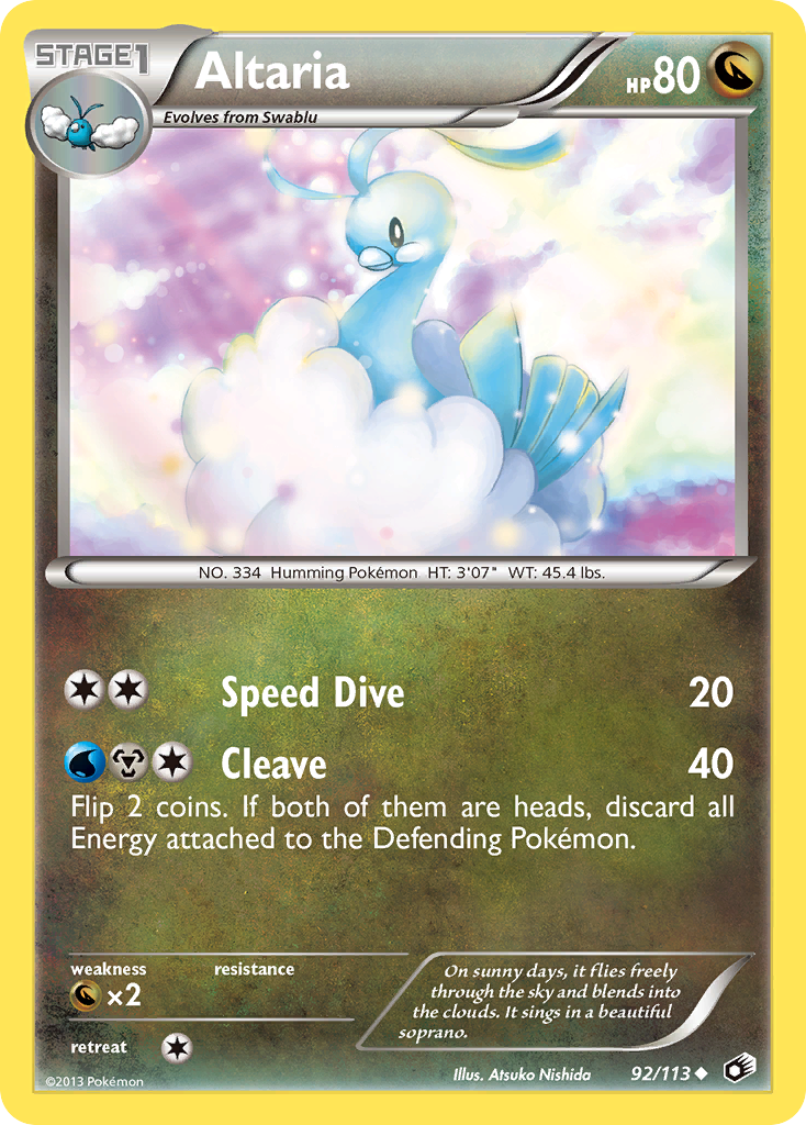 Altaria (92/113) [Black & White: Legendary Treasures] | Card Merchant Takapuna