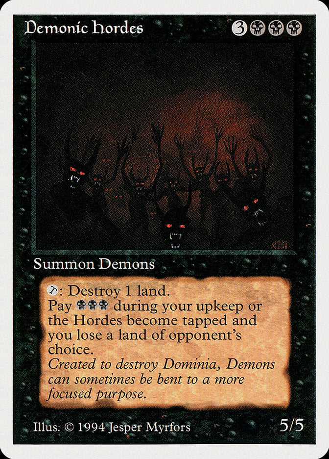 Demonic Hordes [Summer Magic / Edgar] | Card Merchant Takapuna