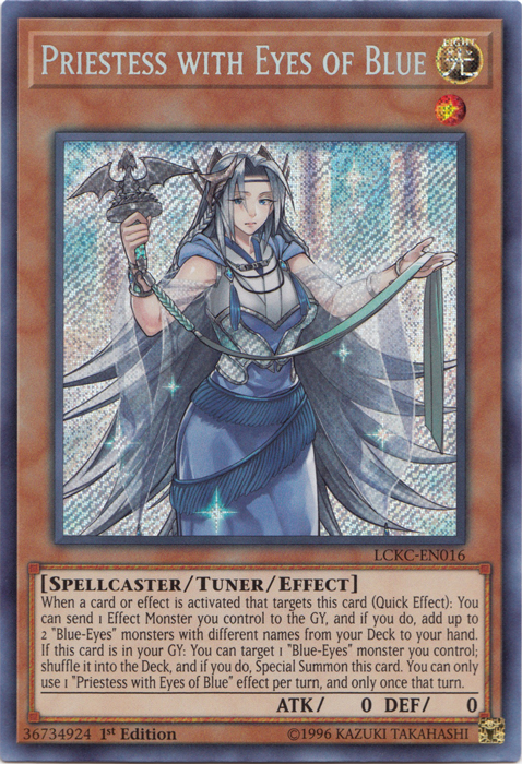 Priestess with Eyes of Blue [LCKC-EN016] Secret Rare | Card Merchant Takapuna