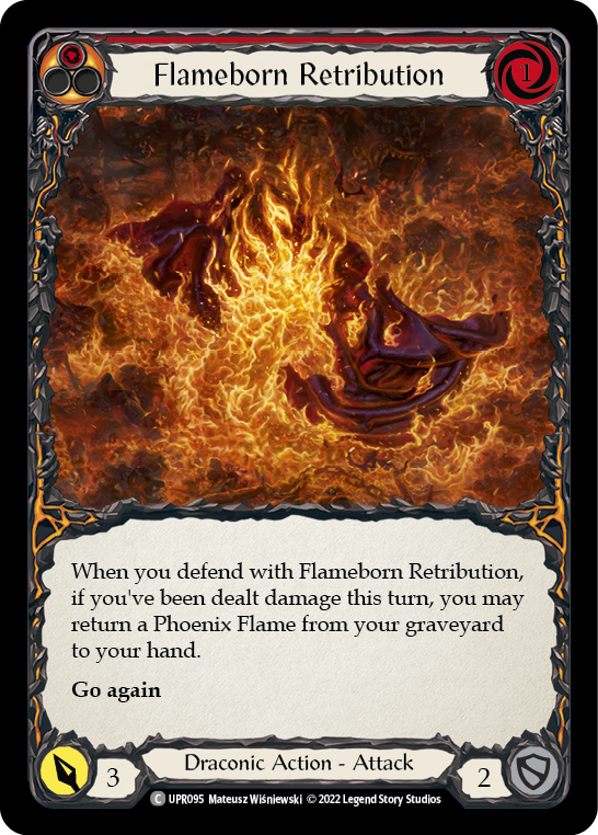 Flameborn Retribution [UPR095] (Uprising)  Rainbow Foil | Card Merchant Takapuna