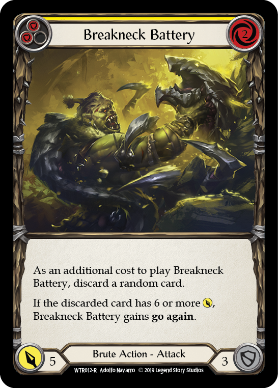 Breakneck Battery (Yellow) [WTR012-R] (Welcome to Rathe)  Alpha Print Normal | Card Merchant Takapuna