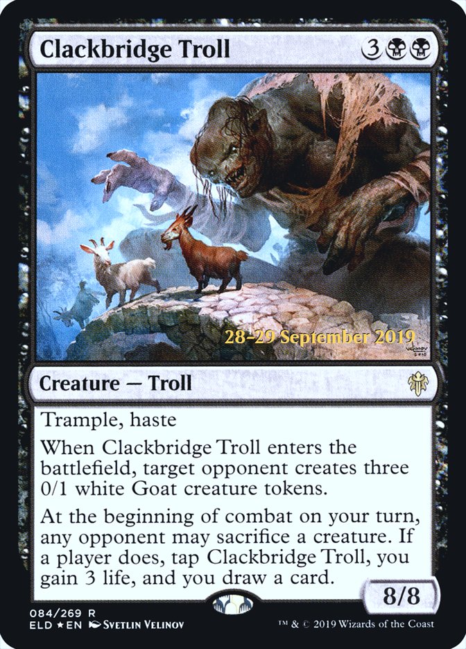 Clackbridge Troll [Throne of Eldraine Prerelease Promos] | Card Merchant Takapuna