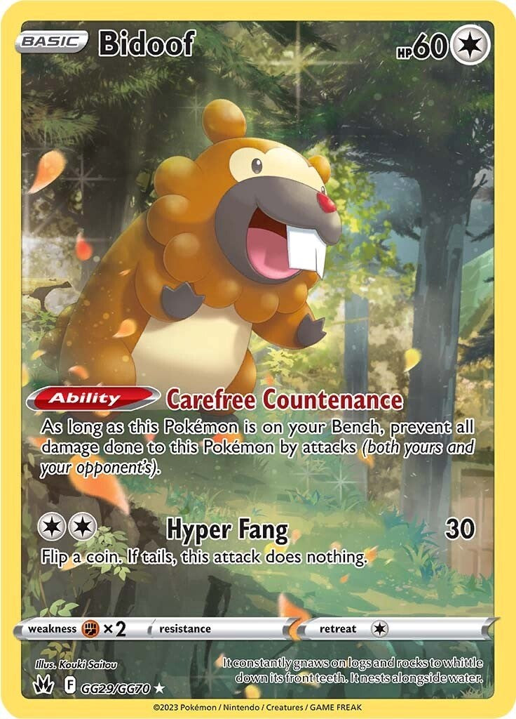 Bidoof (GG29/GG70) [Sword & Shield: Crown Zenith] | Card Merchant Takapuna