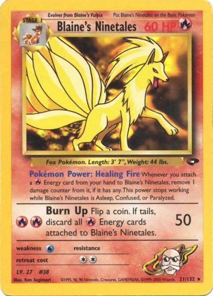 Blaine's Ninetales (21/132) [Gym Challenge Unlimited] | Card Merchant Takapuna