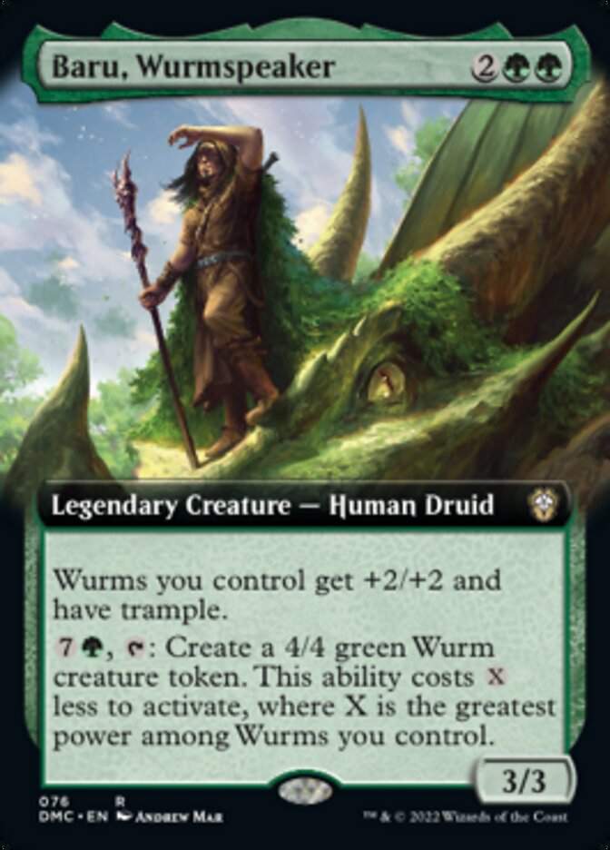 Baru, Wurmspeaker (Extended Art) [Dominaria United Commander] | Card Merchant Takapuna