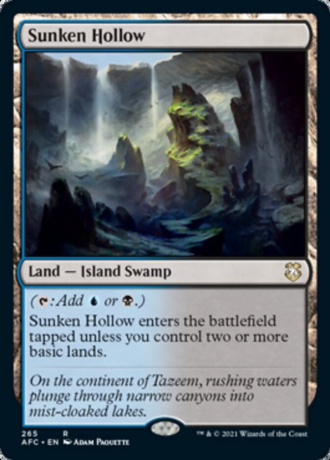 Sunken Hollow [Dungeons & Dragons: Adventures in the Forgotten Realms Commander] | Card Merchant Takapuna