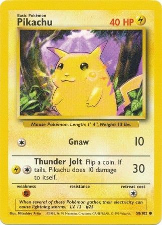 Pikachu (58/102) [Base Set Unlimited] | Card Merchant Takapuna