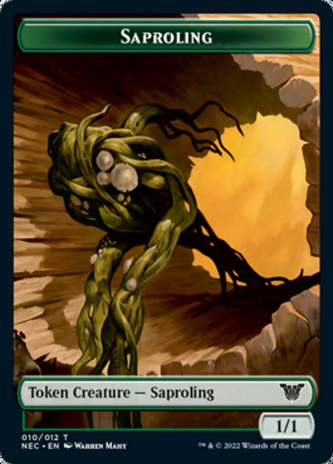 Saproling // Spirit (002) Double-Sided Token [Kamigawa: Neon Dynasty Commander Tokens] | Card Merchant Takapuna