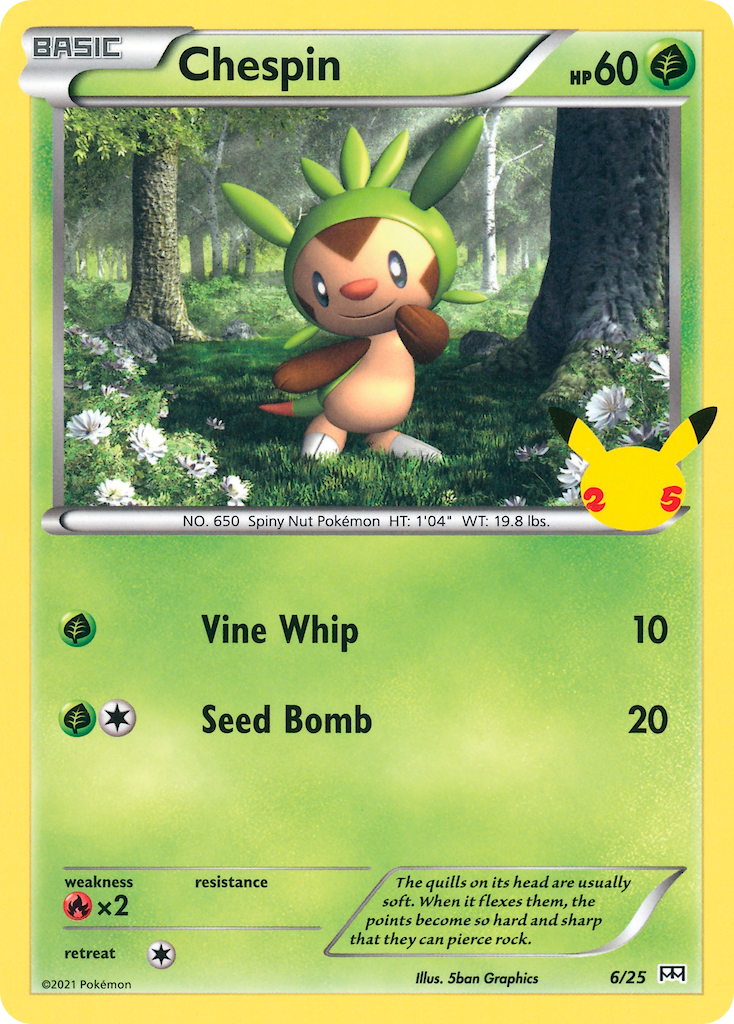 Chespin (6/25) [McDonald's 25th Anniversary] | Card Merchant Takapuna